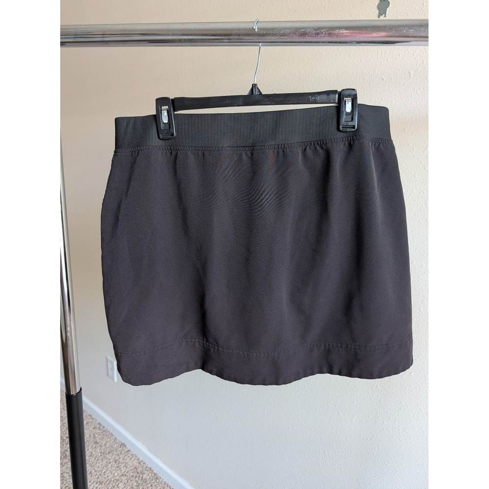 RBX Active Women Black Athletic Skort Ribbed Waist Pockets Inner Shorts XL